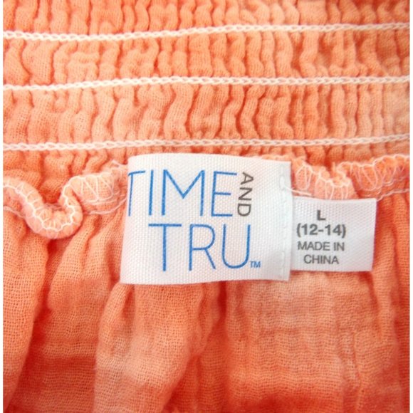 Women's Summer Light Weight Ruffle Orange Tie Dye Skirt Large 12-14 NWT - Picture 3 of 4